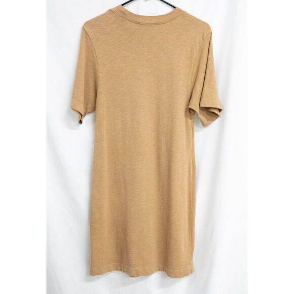 Cotton Citizen Taupe Crew Brown Dark Tan Tokyo Short Sleeve Mini Dress Revolve S - Picture 8 of 11